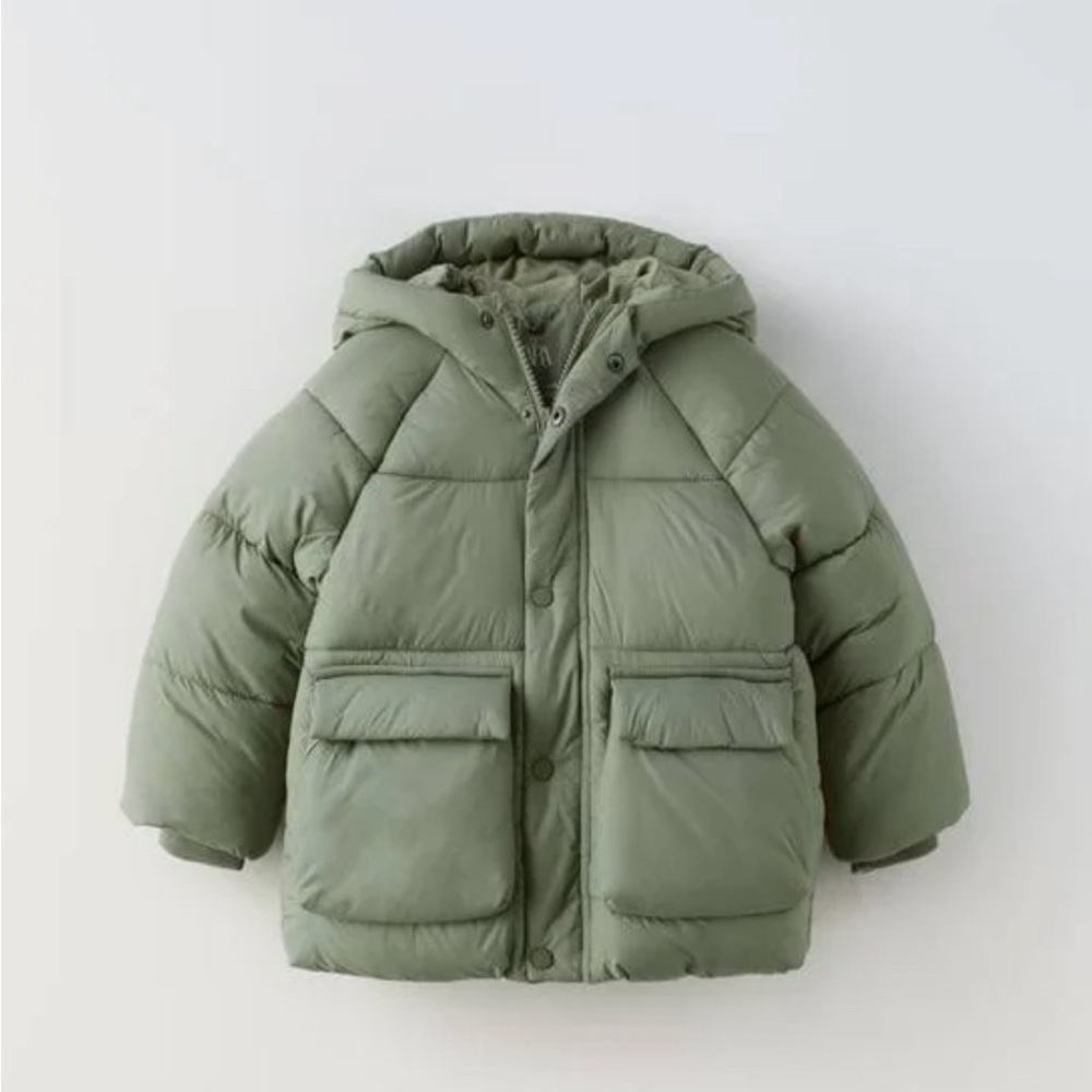 Zara Kids Water Repellent Puffer Coat .Worn twice good condition .